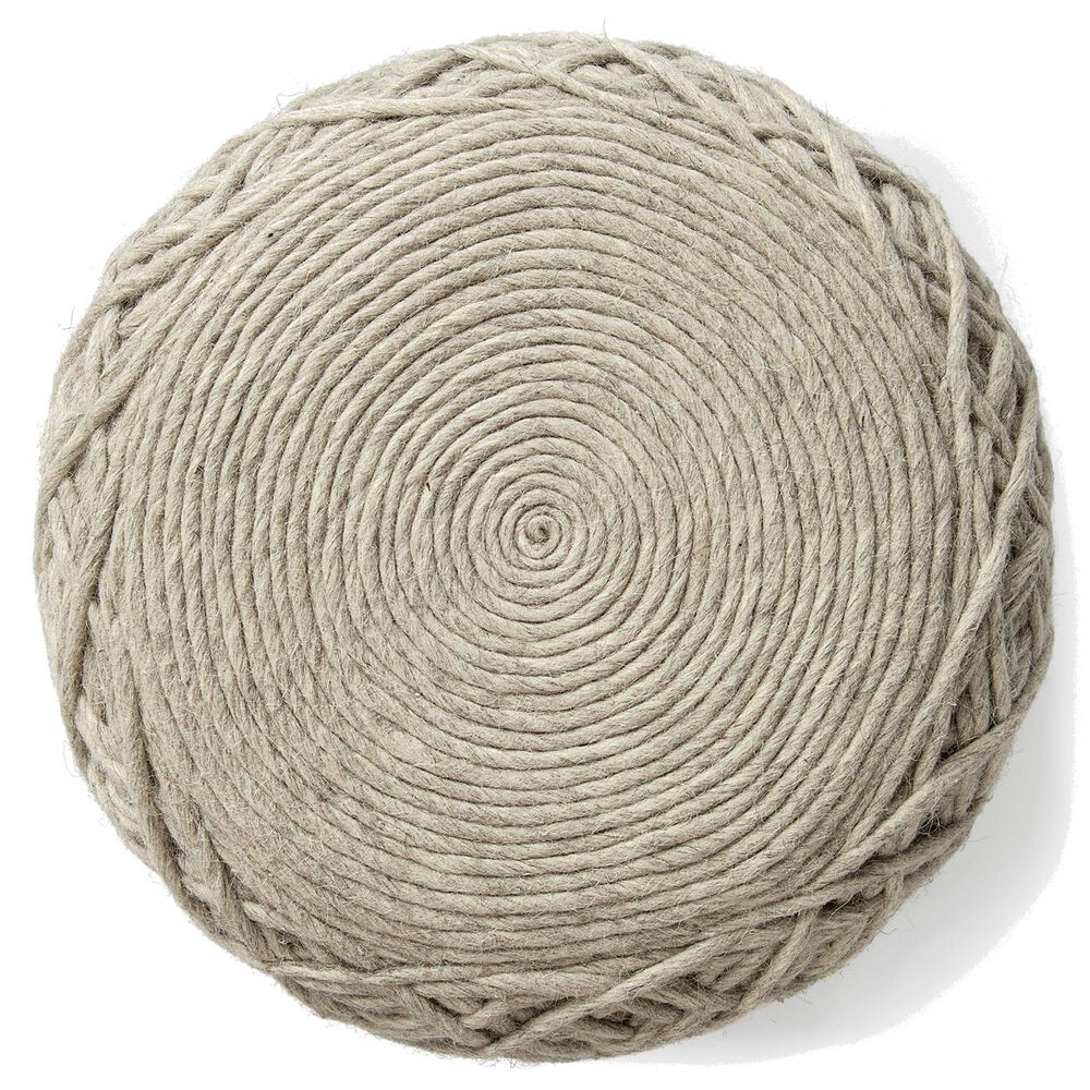 Mercana Allium Pouf in Oatmeal, , large