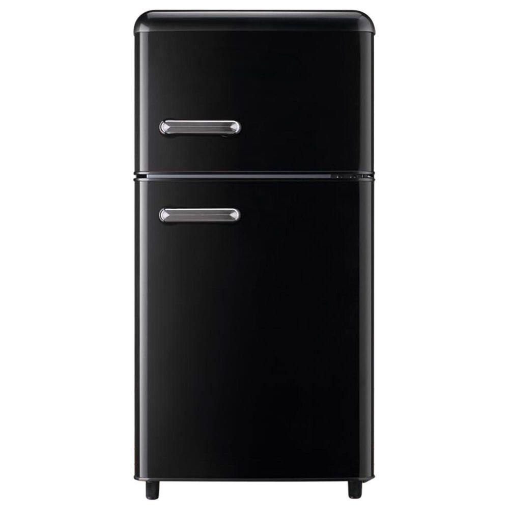 HOMLUX 3.5 Cu. Ft. Top Freezer Refrigerator with Dual Doors and Adjustable Shelves in Black, , large