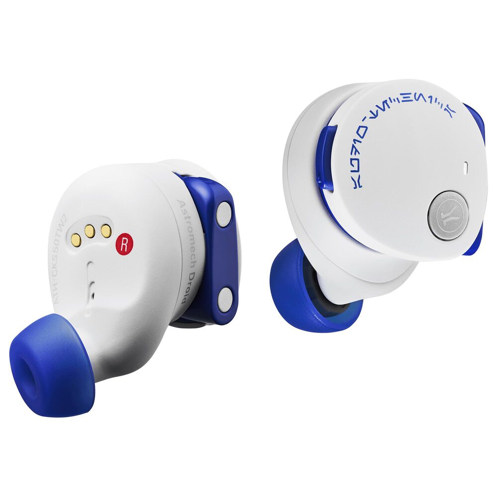 Audio-Technica R2-D2 Limited-Edition True Wireless Earbuds in White and Blue, , large