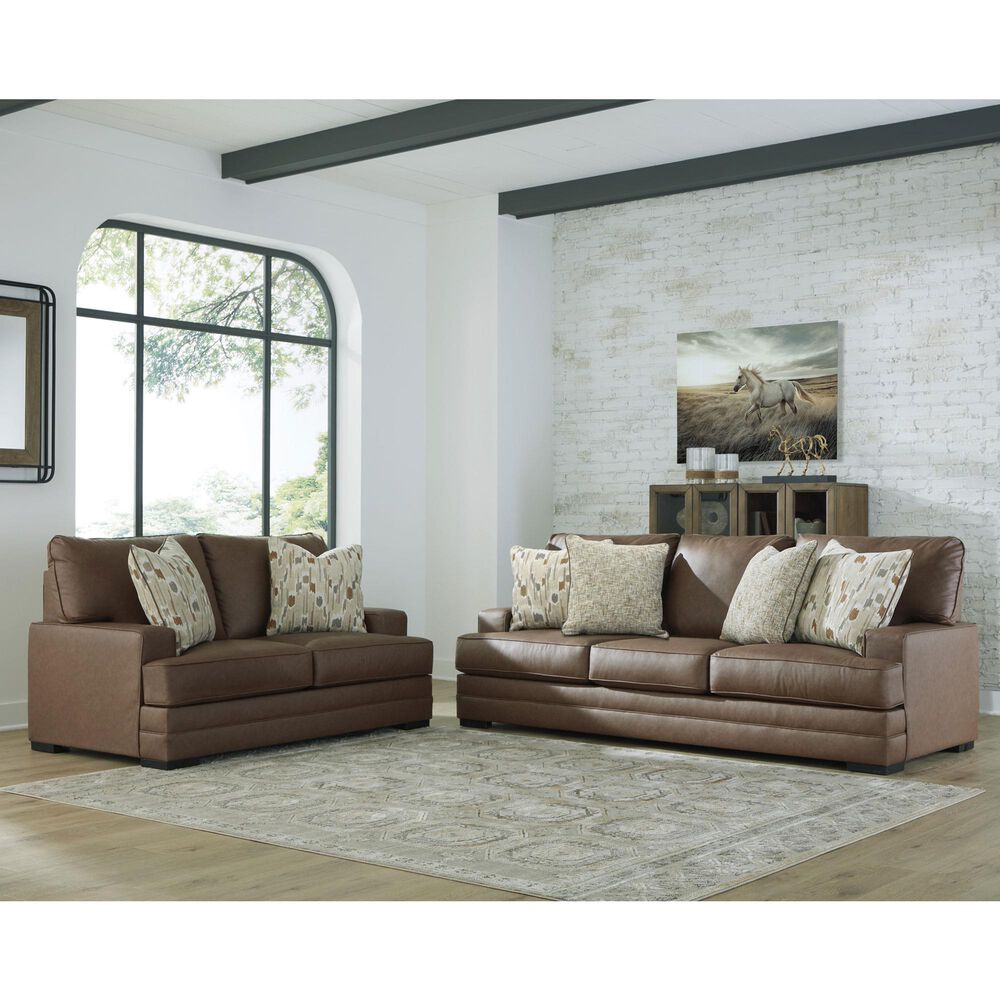 Ashley VillaCourt Stationary Sofa in Caramel, , large