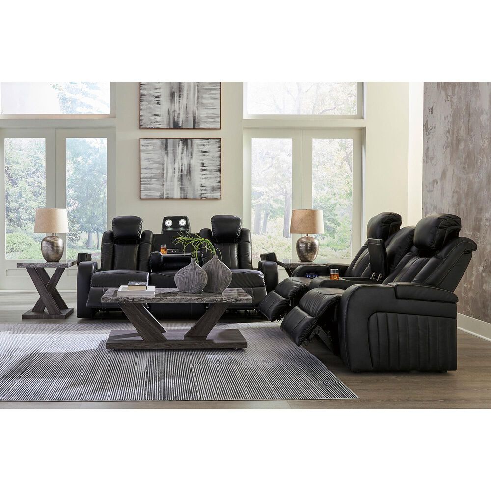 Ashley Caveman Den 3-Piece Power Reclining Living Room Set in Midnight, , large