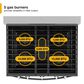 Whirlpool 5 Cu. Ft. Freestanding Gas Range in Stainless Steel, , large