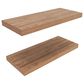 Hearth and Haven Ecco32" Floating Wall Shelf in Light Brown (Set of 2), , large