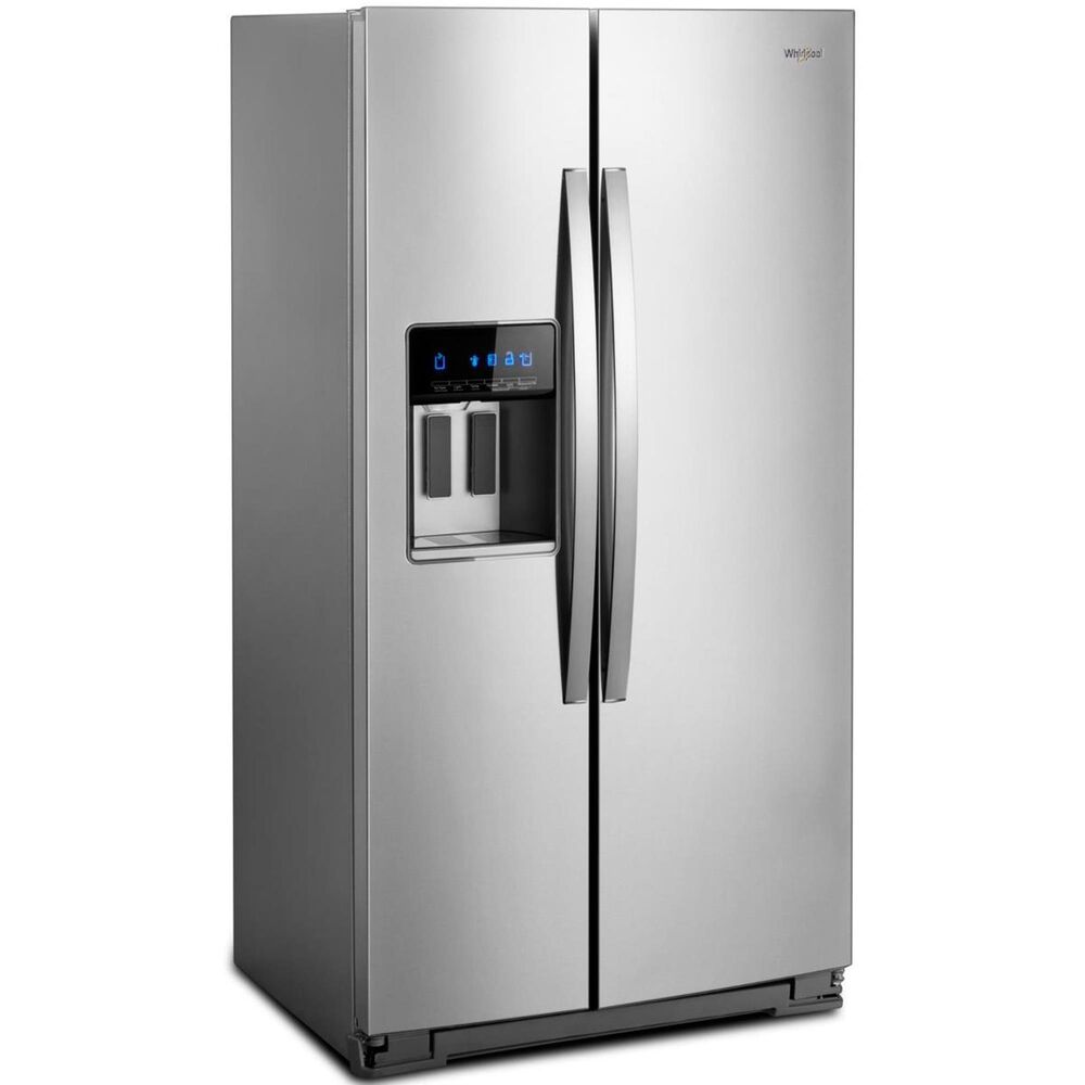 Whirlpool 21 Cu. St. 36&quot; Wide Counter Depth Side-by-Side Refrigerator in Fingerprint Resistant Stainless Steel, , large