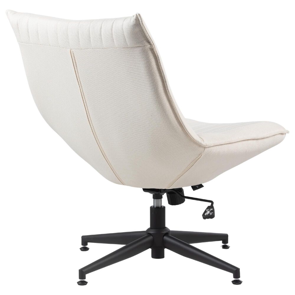 Impressions Vanity Lisa Vanity Chair with Cream Cushion in Black, , large