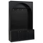 HOMLUX 4-Hook Hall Tree with Entryway Storage Bench in Black, , large