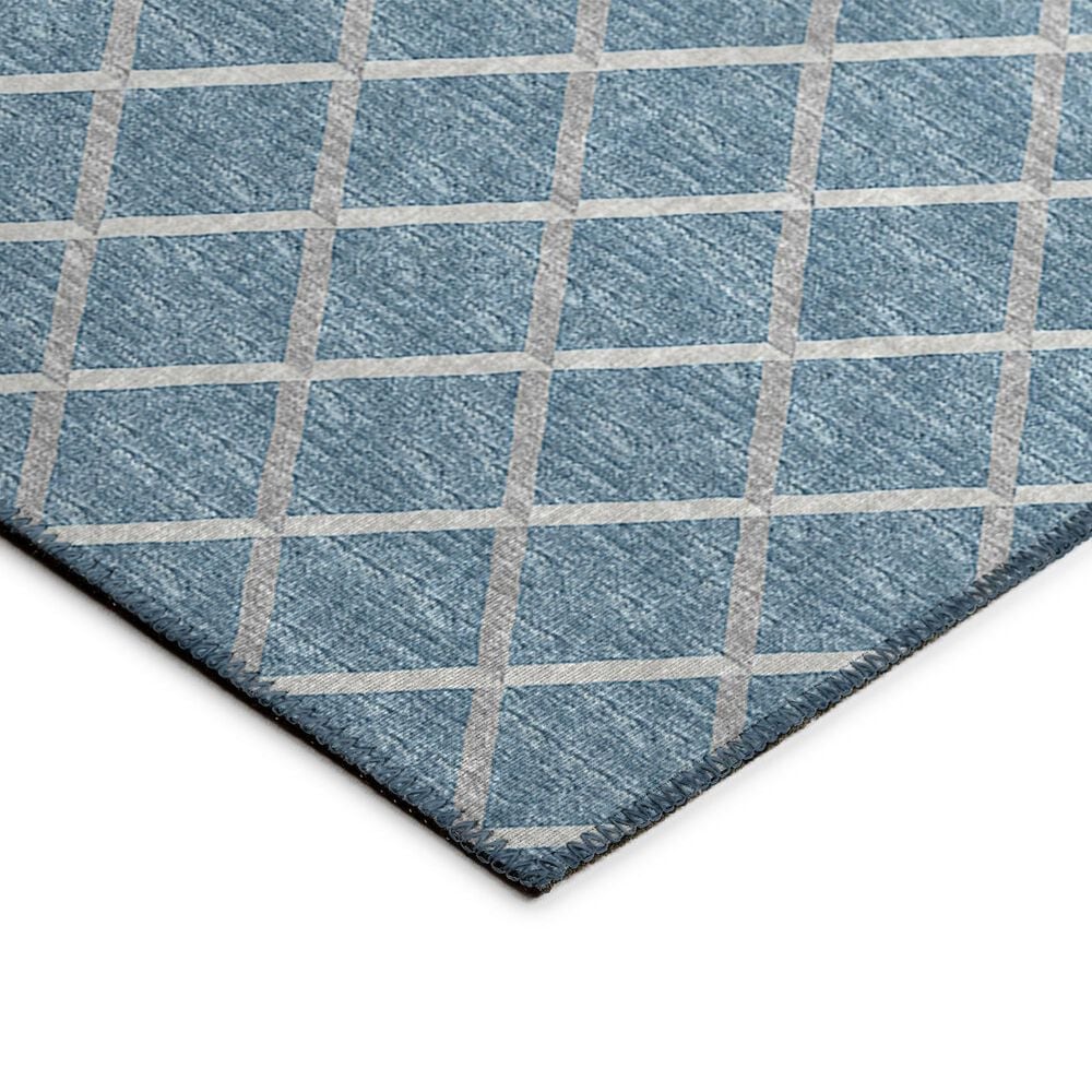 Dalyn Rug Company York 2&#39;3&quot; x 7&#39;6&quot; Sky Blue Indoor/Outdoor Runner, , large