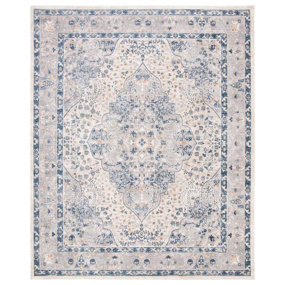 Safavieh Martha Stewart Cosmopolitan Waze Oriental 5"3" x 7"6" Cream and Blue Area Rug, , large