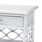 Baxton Studio Akane 1-Drawer Nightstand in White, , large