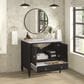 James Martin Vanities Myrrin 36" Vanity in Carbon Oak with 3 cm Carrara White Marble Top, , large