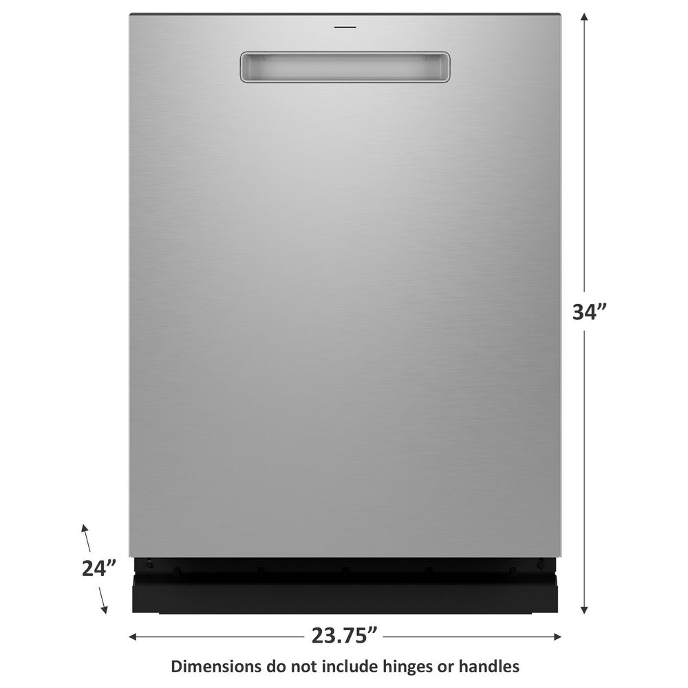 GE Profile 24&quot; Built-In Recessed Handle Dishwasher in Fingerprint Resistant Stainless Steel, , large