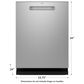 GE Profile 24" Built-In Recessed Handle Dishwasher in Fingerprint Resistant Stainless Steel, , large
