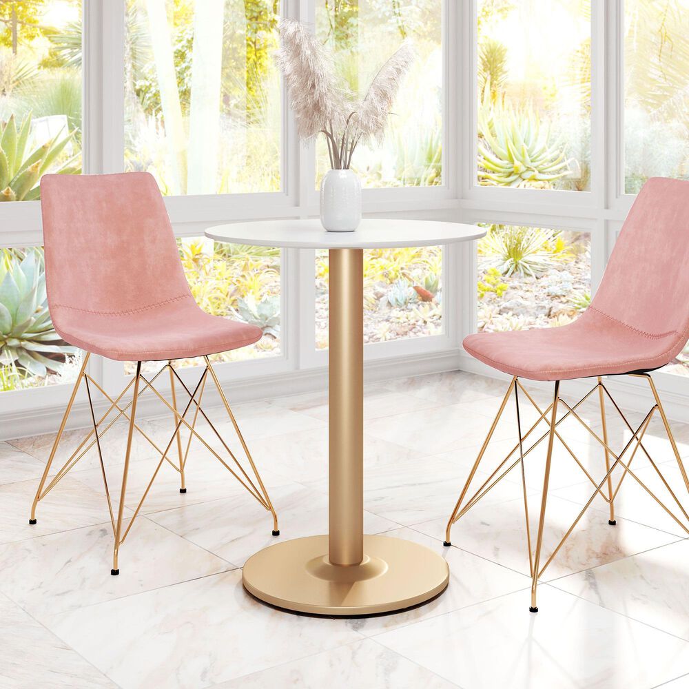 Zuo Modern Alto Bistro Table in White/Gold, , large