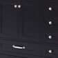 Lexora Home Dukes 84" Double Bathroom Vanity in Espresso with 2 cm White Quartz Top and Rectangular Sinks, , large