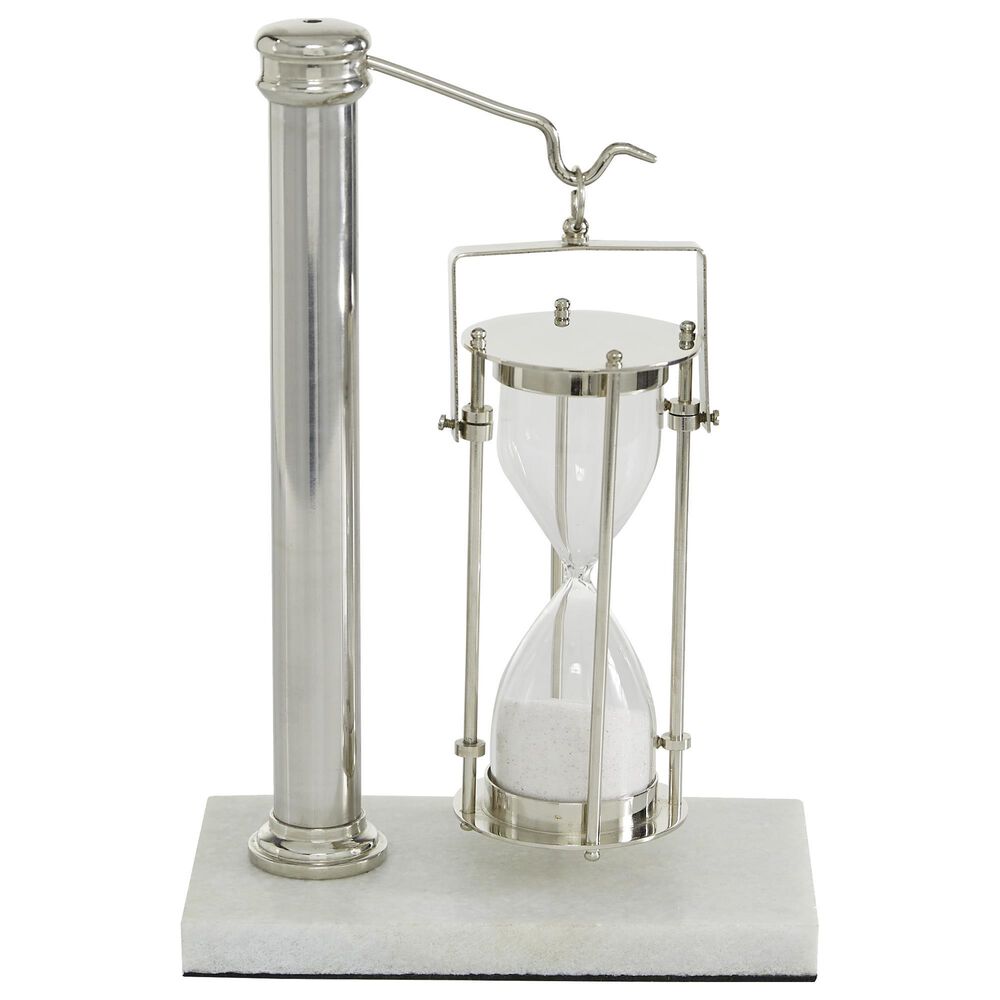 Maple and Jade 7" x 10" Glam Brass Timer in Silver, , large