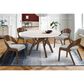 Blue River Venus and Polly 5-Piece Dining Set with Gray Cushion in Walnut and White, , large
