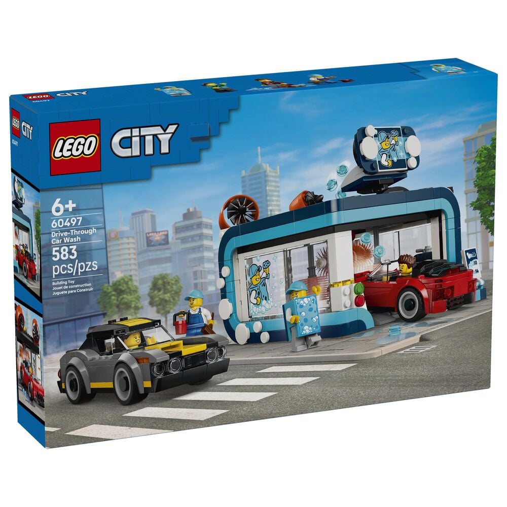 LEGO City Drive-Through Car Wash Building Set, , large