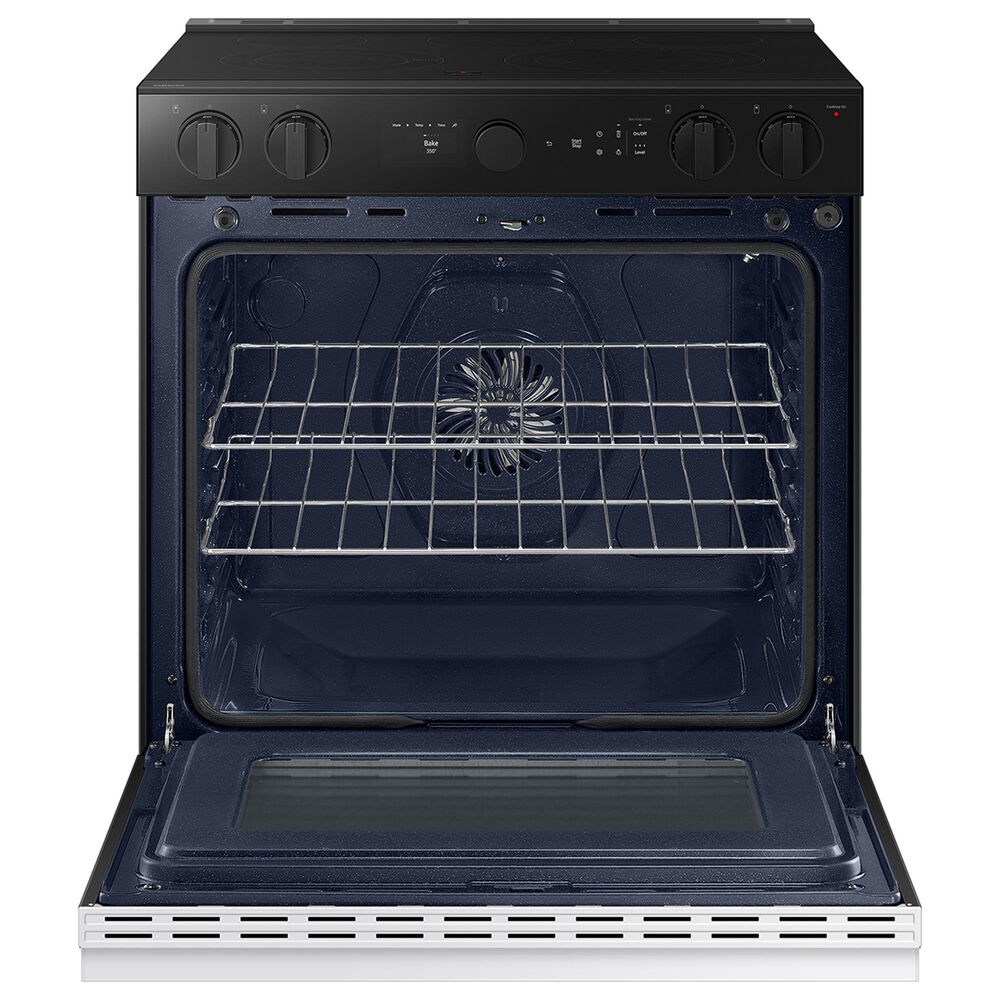 Samsung Bespoke Bespoke 6.3 Cu. Ft. Smart Slide-In Electric Smart Range with Convection in White Glass, , large