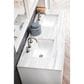 James Martin Vanities Athens 60" Double Bathroom Vanity in Glossy White with 3 cm Arctic Fall Solid Surface Top and Rectangular Sinks, , large