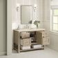 James Martin Vanities Breckenridge 48" Single Vanity in Whitewashed Oak with 3 cm Eternal Marfil Quartz Top, , large