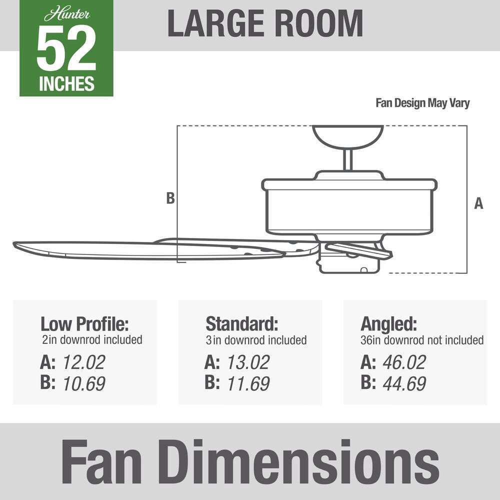 Hunter Newsome 52&quot; Ceiling Fan in Fresh White, , large