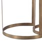 Home Trends & Design Michaelangelo Side Table in White and Antique Bronze (Set of 2), , large