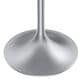Leisuremod LeisureMod Verve Collection 27 Round Dining Table, Brushed Chrome Base with Sintered Stone Black Top, , large