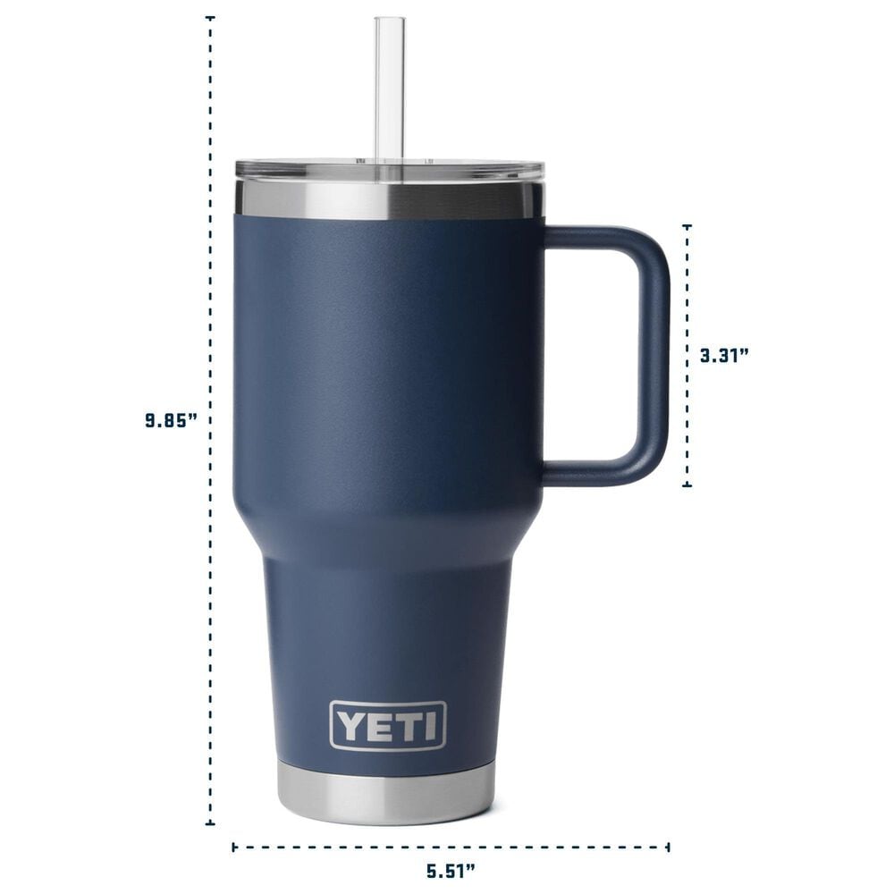 YETI Rambler 35 Oz Straw Mug with Straw Lid in Black, , large