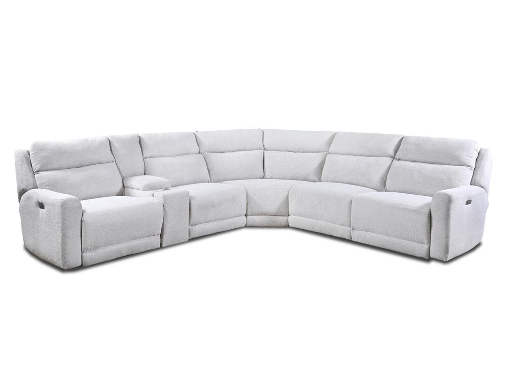 Southern Motion Social Club 6-Piece Power Reclining Sectional in Cape Cod Bamboo, , large