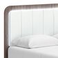 Ashley Kendanport King Platform Upholstered Bed in Brown and White, , large