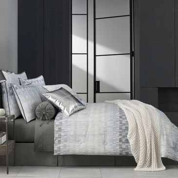 J. Queen New York Flatiron 4-Piece Queen Comforter Set in Tan, Charcoal and Soft Blues, , large
