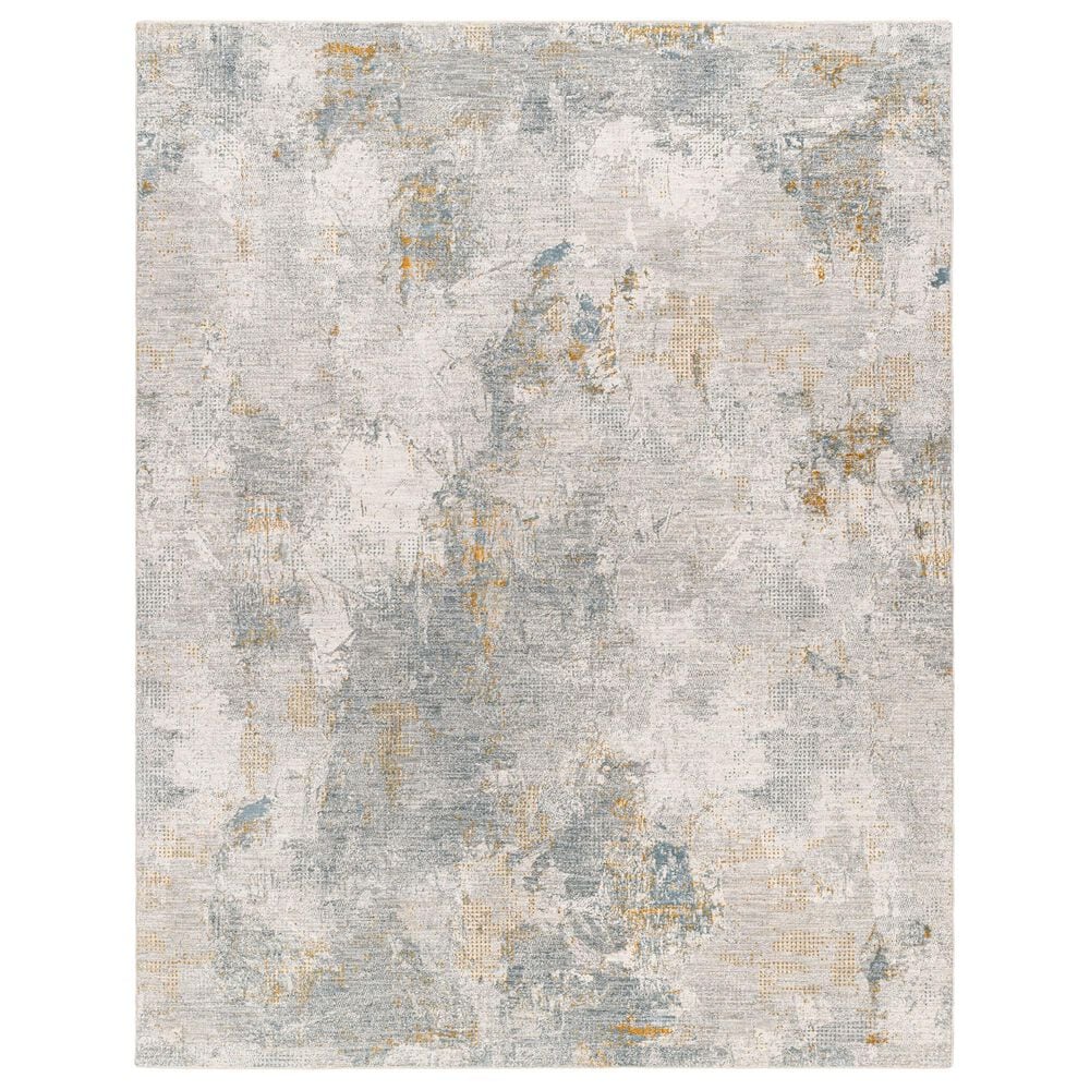 Surya Dresden DRE-2322 Medium Gray, Gray, White, Denim, Mustard and Light Slate 7"10" x 10"2" Area Rug, , large