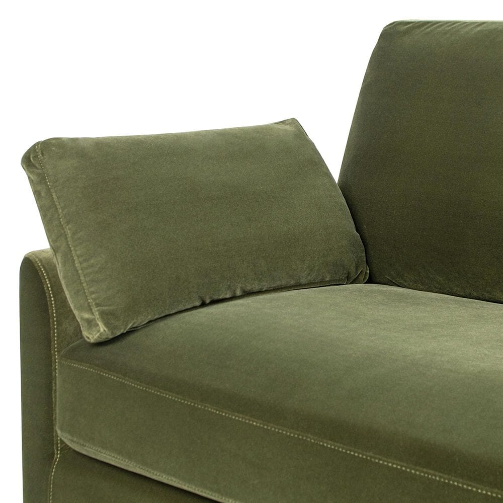 Jennifer Taylor Home Pasadena Stationary Sofa in Olive Green Velvet, , large