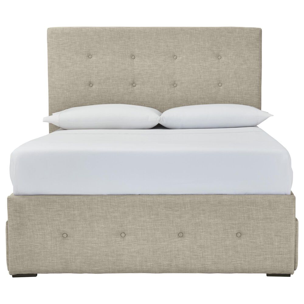 Signature Design by Ashley Gladdinson Full Upholstered Storage Bed in Gray, , large