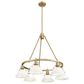 Golden Lighting Orwell 6-Light Chandelier with Opal Glass Shade in Brushed Champagne Bronze, , large