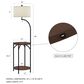 Timberlake Rustic Modern Floor Lamp with Side Table and USB Charging Ports, , large
