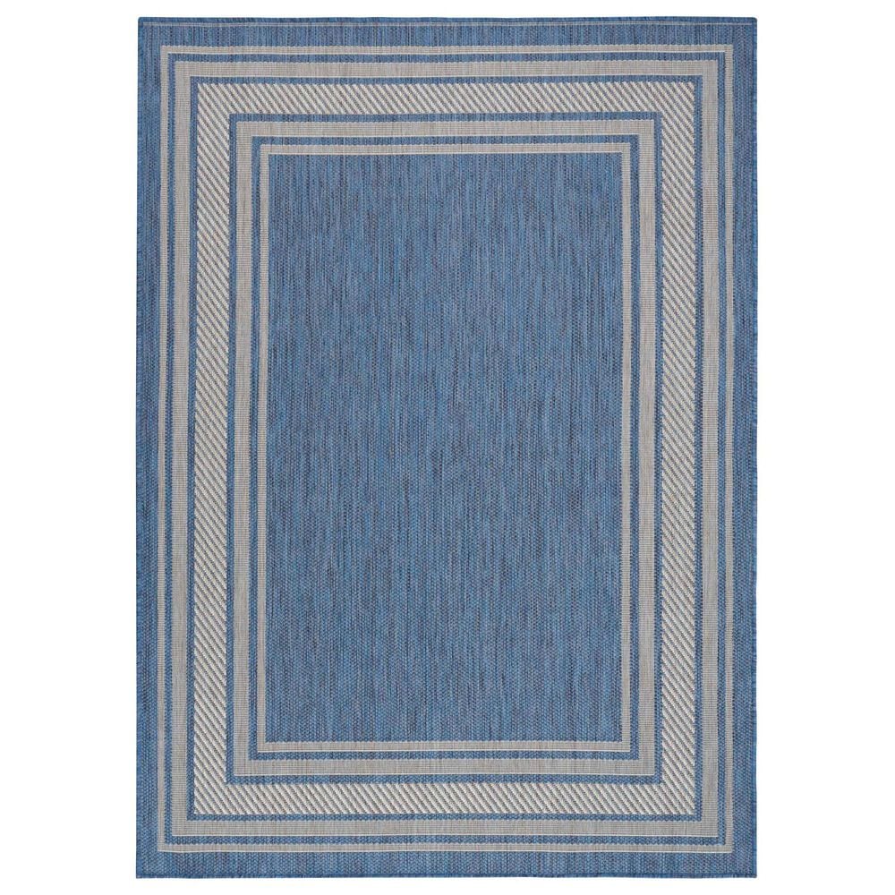 Nourison Horizon HOZ03 Denim 5" x 7" Indoor/Outdoor Area Rug, , large