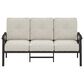 Hearth and Haven Outdoor Sofa with Light Khaki Metal Frame in Beige, , large