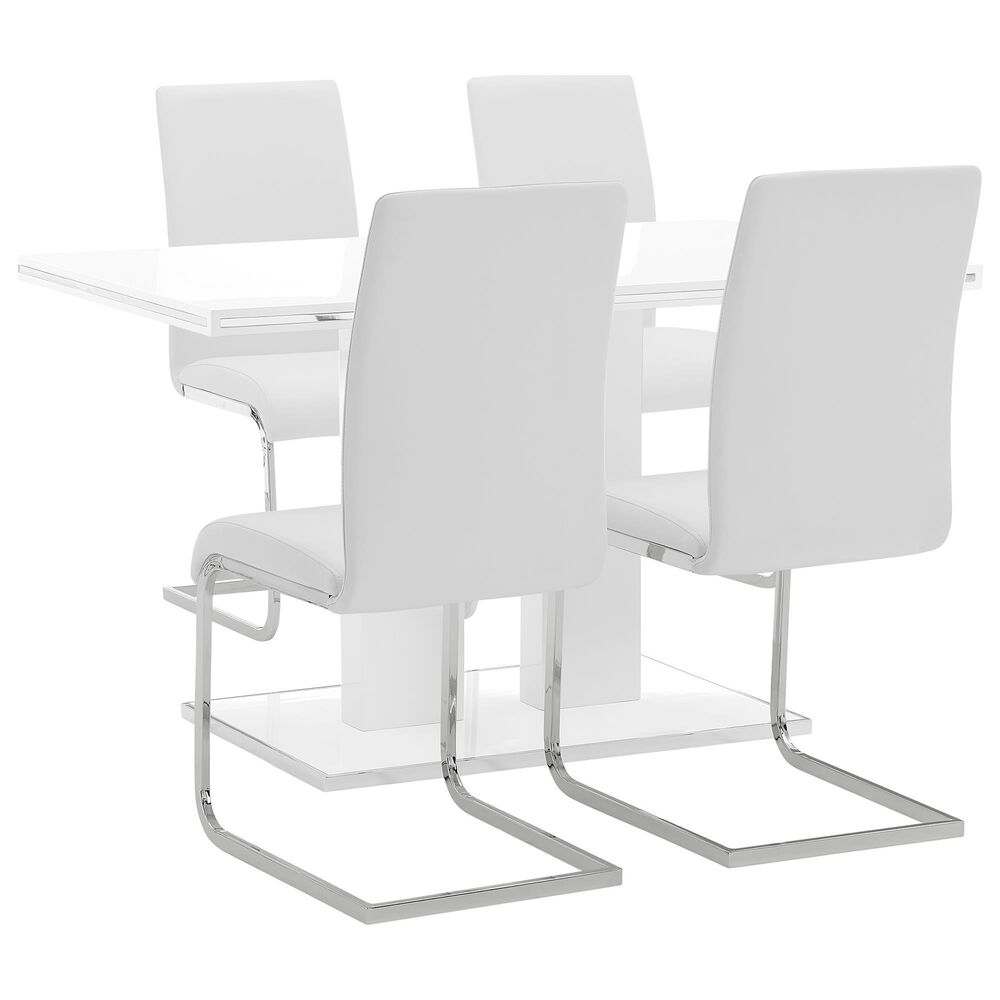 Blue River Amanda 5-Piece Dining Set in White, , large