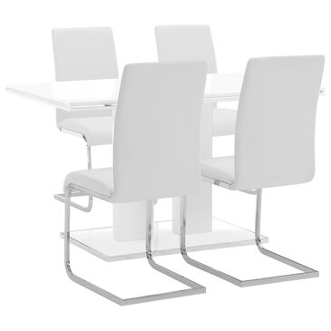 Blue River Amanda 5-Piece Dining Set in White, , large
