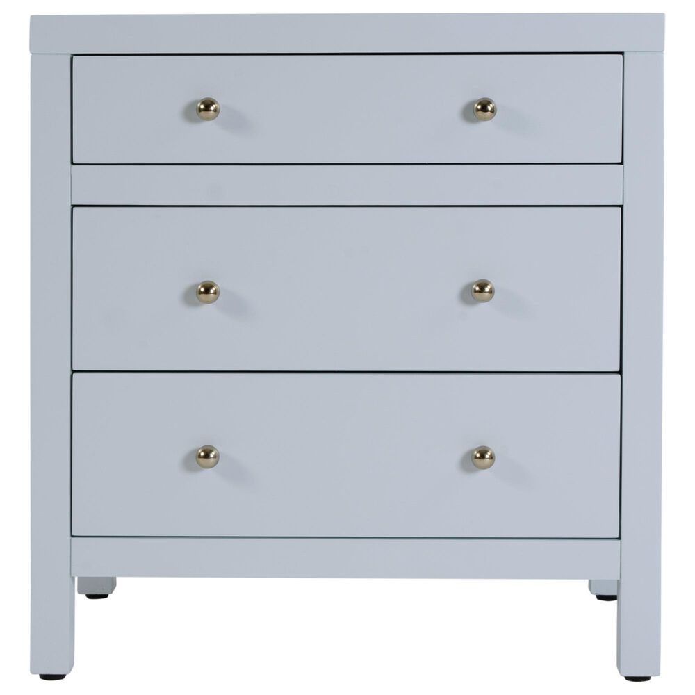 Butler Specialty Company Nora 3 Drawer Nightstand in Light Blue, , large