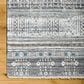 Surya Pompei White, Black, Metallic Silver, Medium Gray, Light Gray, Brown and Sky Blue 10" x 14" Area Rug, , large