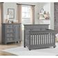 Oxford Baby Weston 2-Piece Crib and Dresser Nursery Set in Dusk Gray, , large