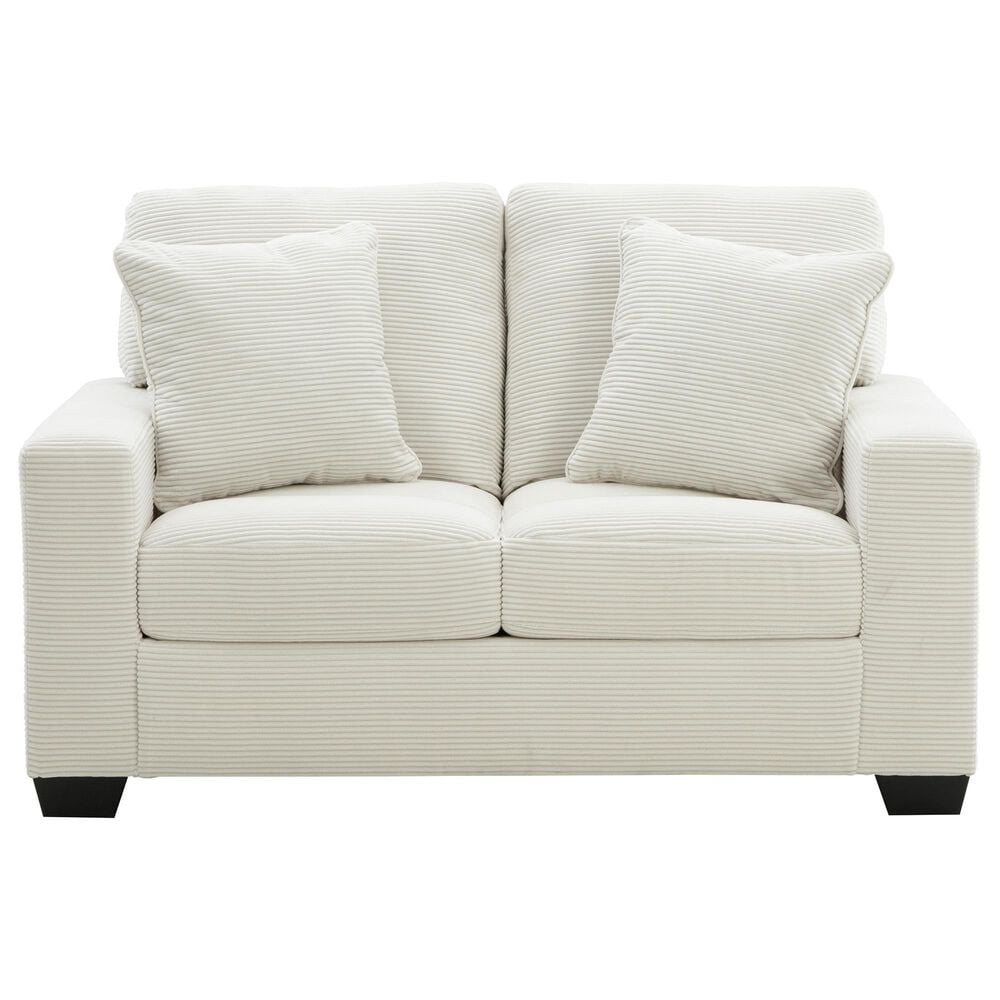 Ashley Greenbriar Stationary Loveseat Chaise in Ivory, , large