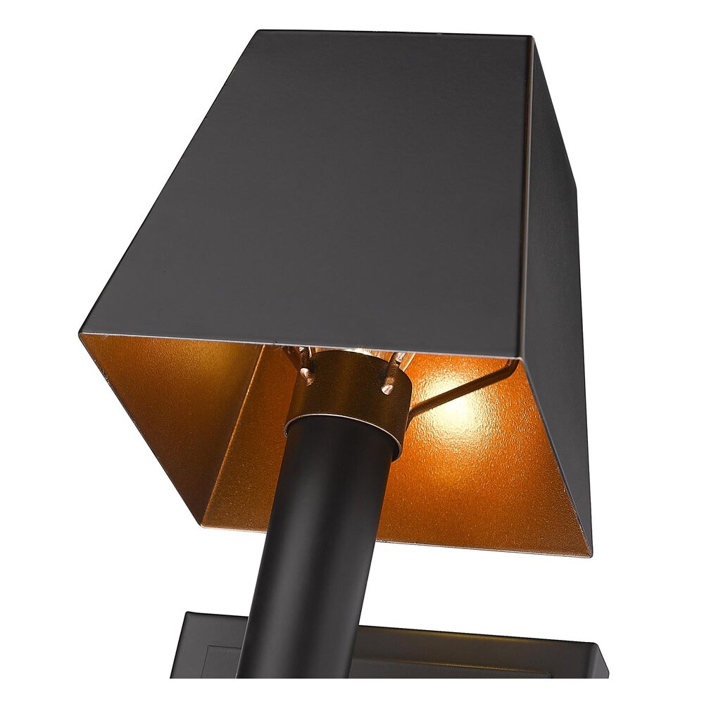 Golden Lighting Messina 1-Light Wall Sconce in Matte Black, , large