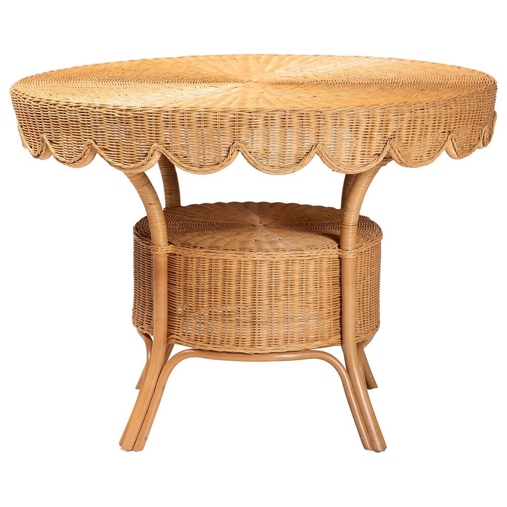 Baxton Studio Abena Dining Table in Light Honey - Table Only, , large