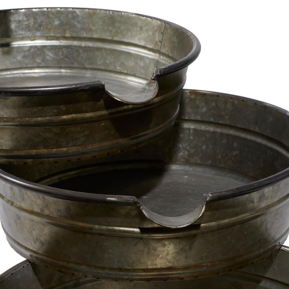 Maple and Jade 26&quot; Farmhouse 3-Tier Tub Fountain in Gray, , large