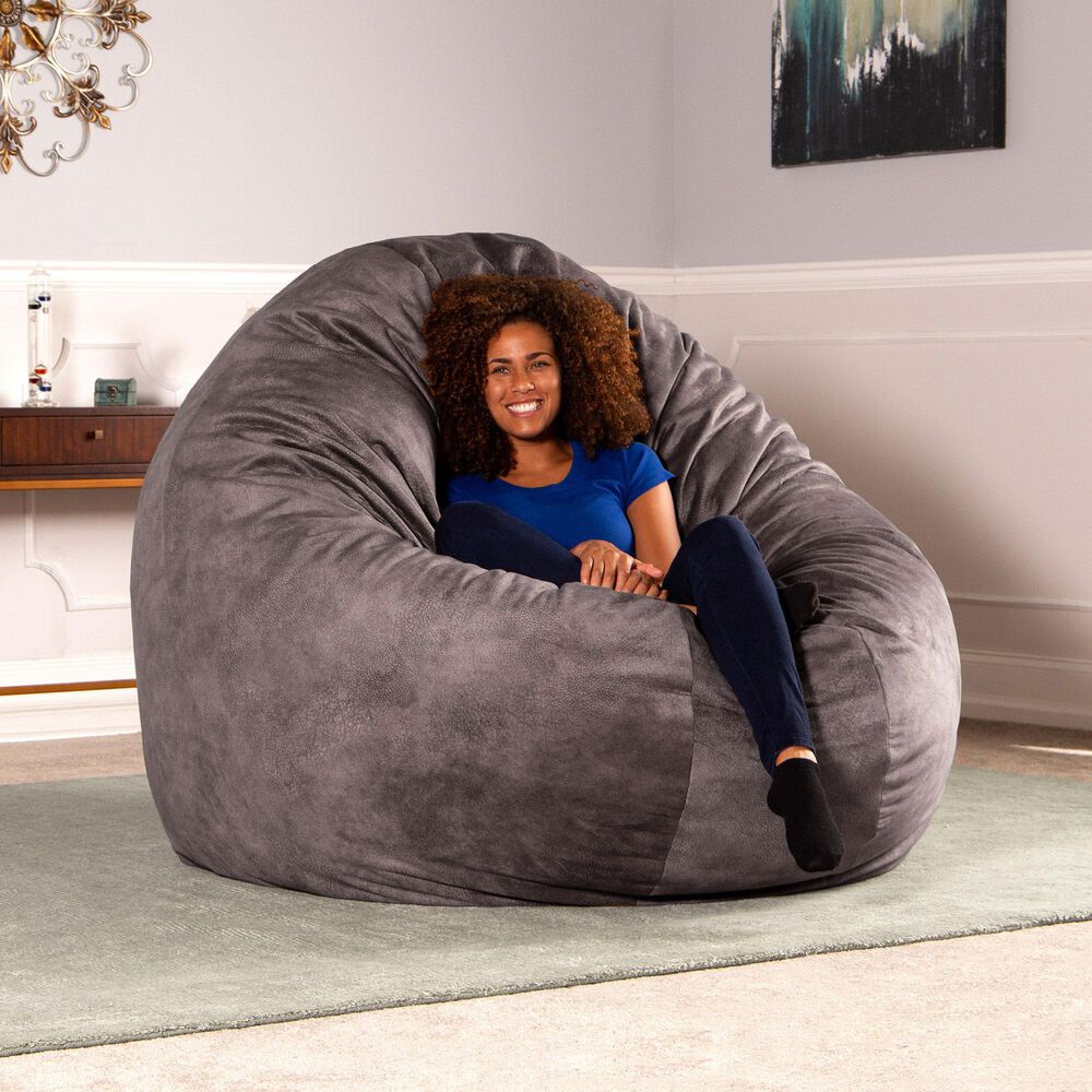 Jaxx Cocoon 6&#39; Bean Bag in Pewter, , large