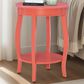 Linon Home Decor Aura Round Side Table in Coral, , large