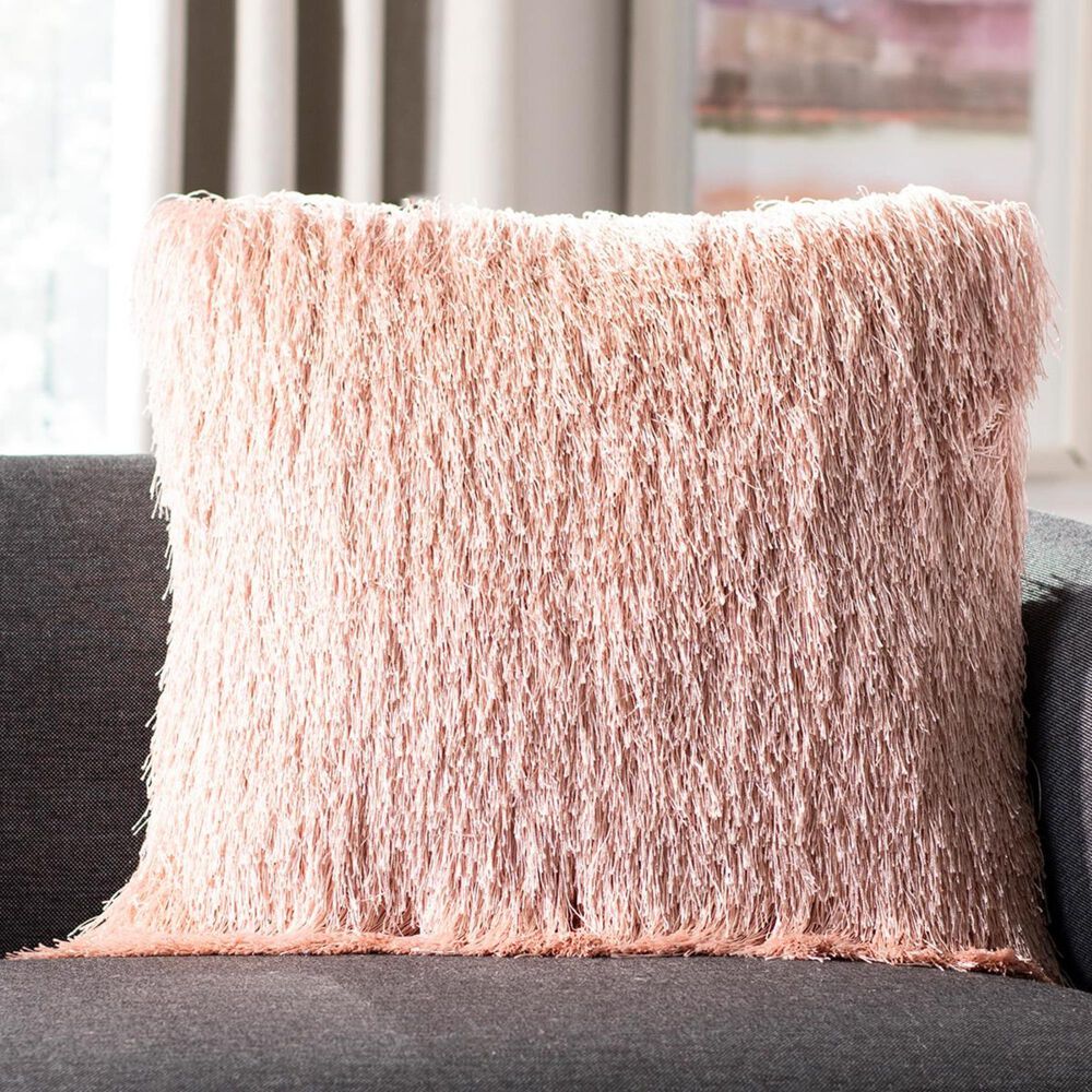 Safavieh Shag 20&quot;x20&quot; Pillow in Blush, , large